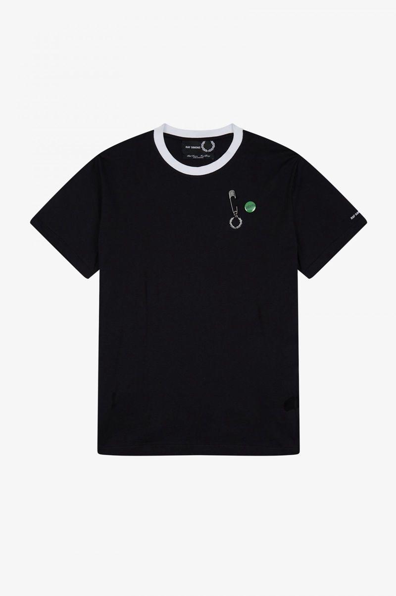 Black Fred Perry SM1949 Men's T Shirts | PH 1757QMAZ